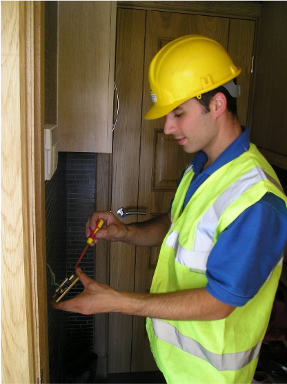 Man Inspecting